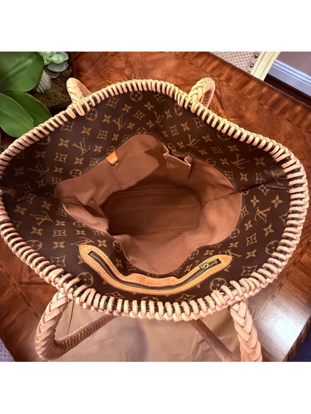 Vintage boho bag Louis Vuitton shopping sac w fringe - Picture 4 of 7